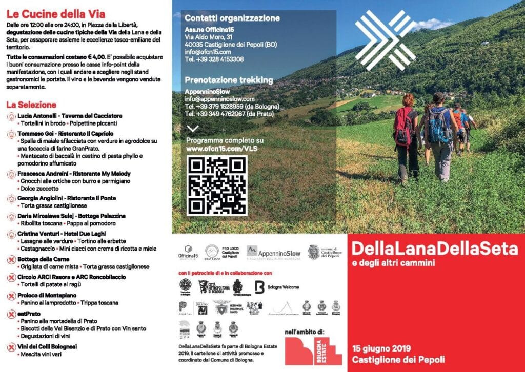 Festa del Cammino 2019 - Via della Lana e della Seta - Pieghevole Interno 1