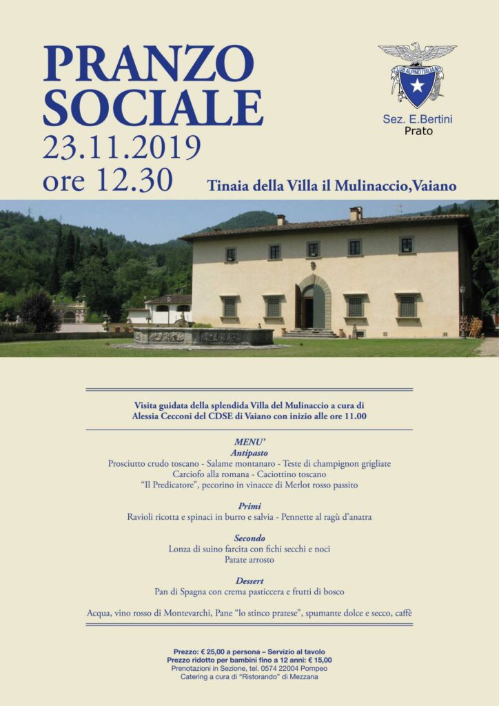 Locandina Pranzo Sociale 2019