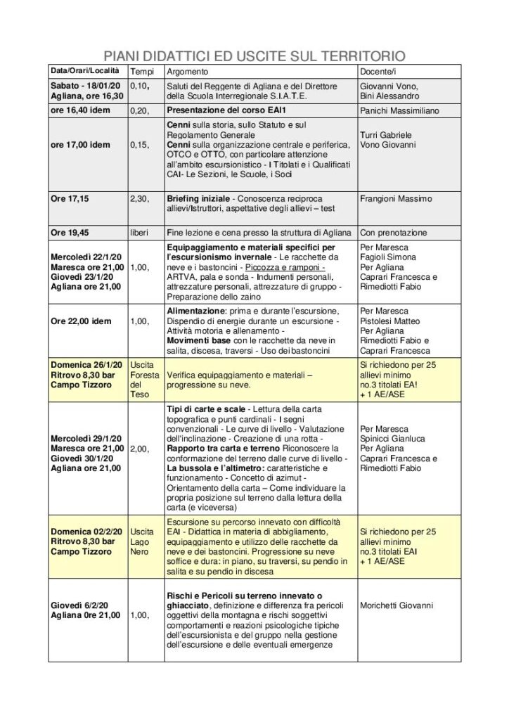 Programma Corso EAI 2020 - 1