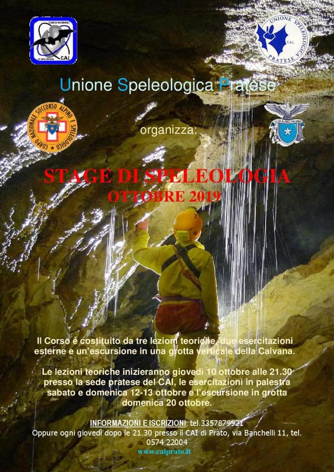 Locandina Stage Speleologia 2019