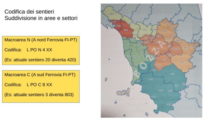 Nuova numerazione sentieri CAI Toscana