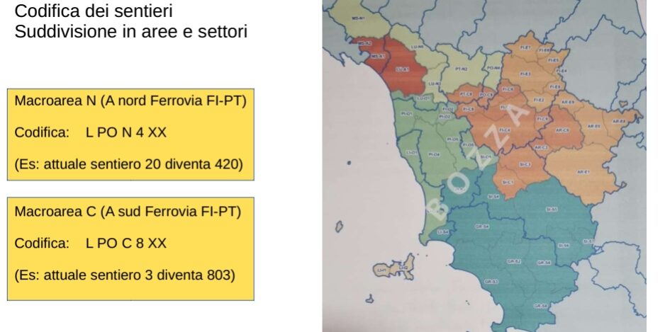 Nuova numerazione sentieri CAI Toscana