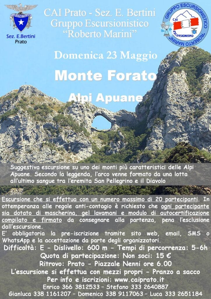 Locandina Monte Forato 210523