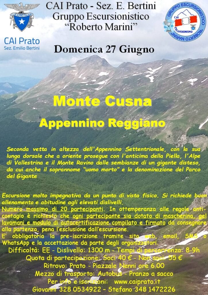 Locandina Monte Cusna - 210627