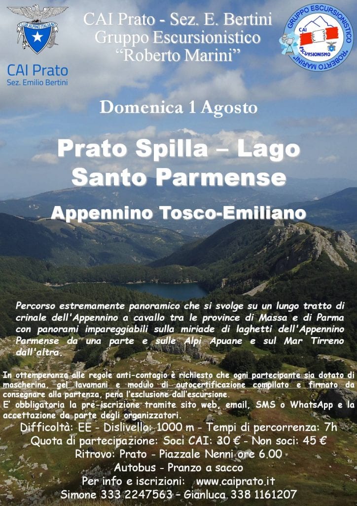 Locandina Prato Spilla - Lago Santo Parmense - 210801