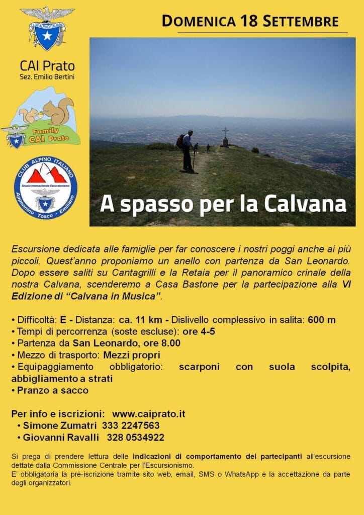 Locandina Calvana Family CAI - 220918