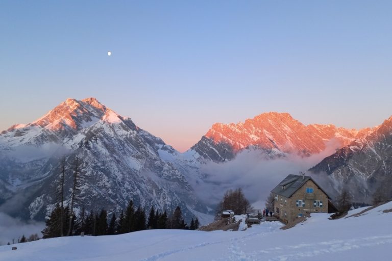 Alba sull'Antelao dal Rifugio Chiggiato