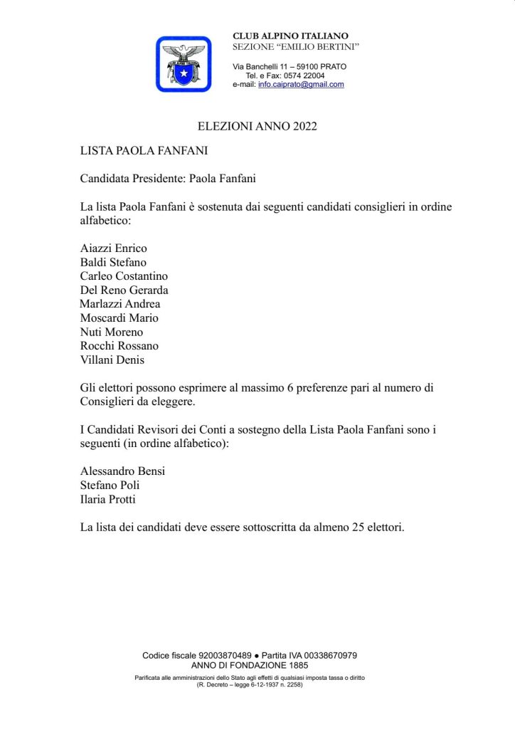 Elezioni consiglio 2022